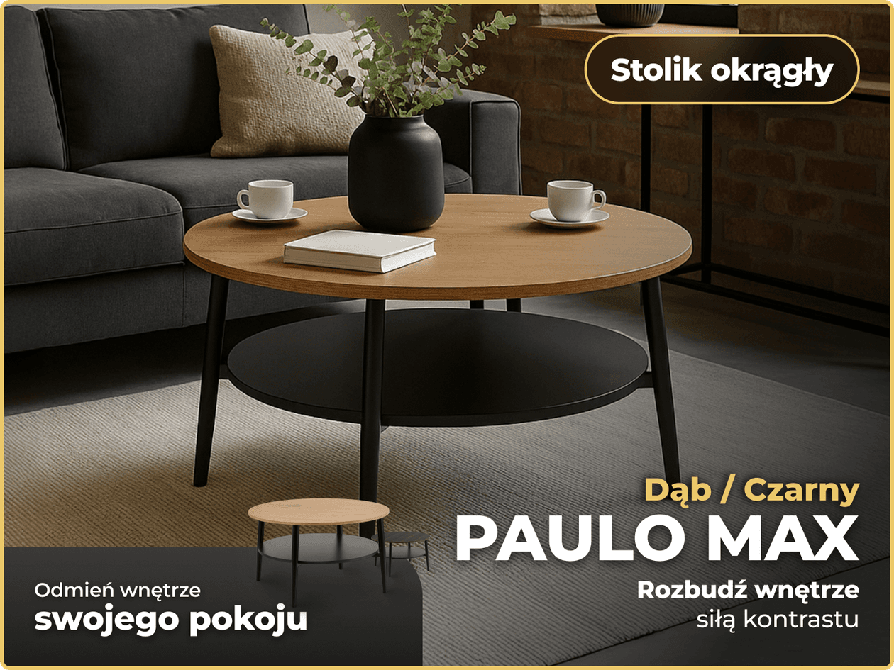 stolik-paulo max-dąb-czarny